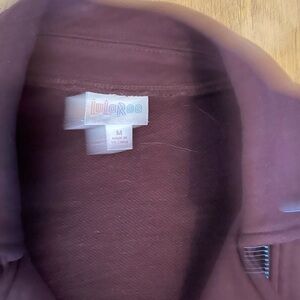 LuLaRoe Moto jacket size medium burgundy